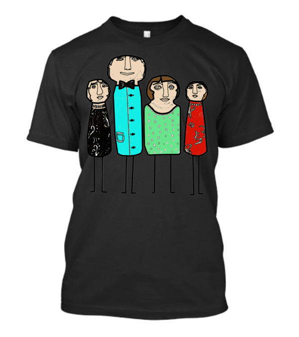 The Jones Family Portrait In Stylized Colorful Outfits T-Shirt