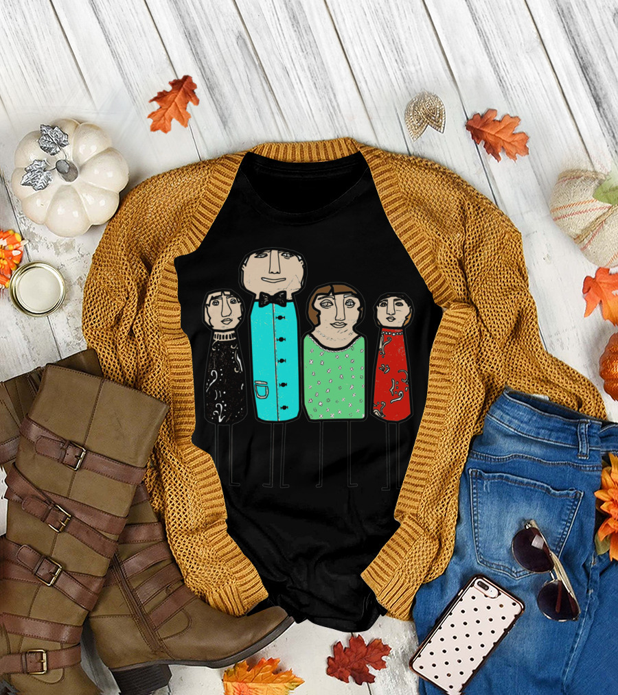 The Jones Family Portrait in Stylized Colorful Outfits T-Shirt