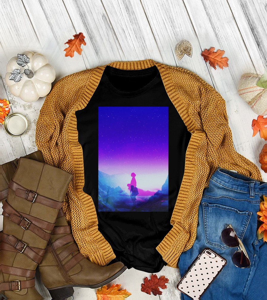Wonder Never Cease Galaxy Stargazing Bliss T-Shirt