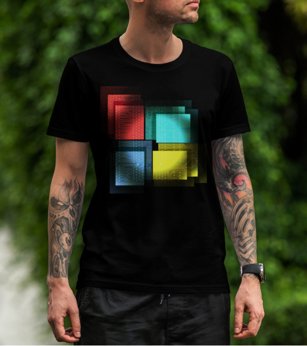 Information Technology Circuit Abstract Blocks T-Shirt