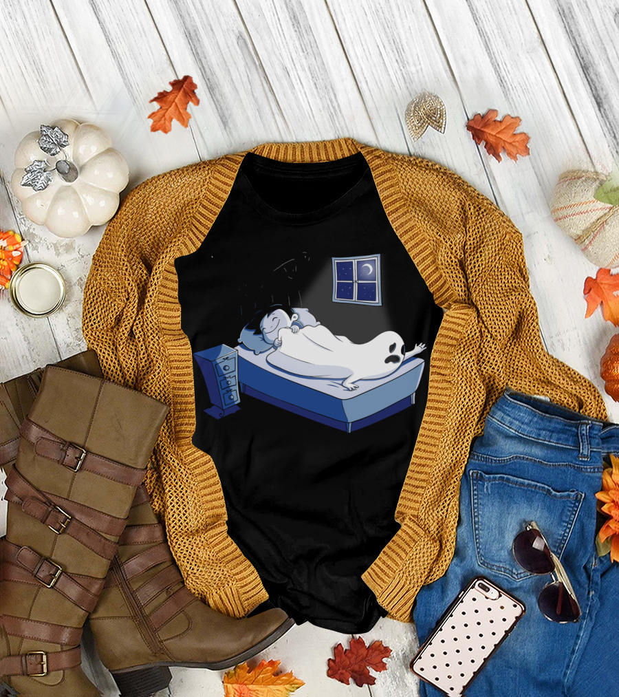 Fearless Ghost Snuggler Under the Moonlight T-Shirt