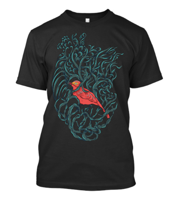 Bird In My Heart Intricate Vines And Cardinal T-Shirt
