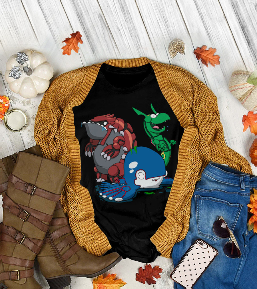 Pokémon Ancient Gods Parody Groudon, Kyogre, Rayquaza T-Shirt