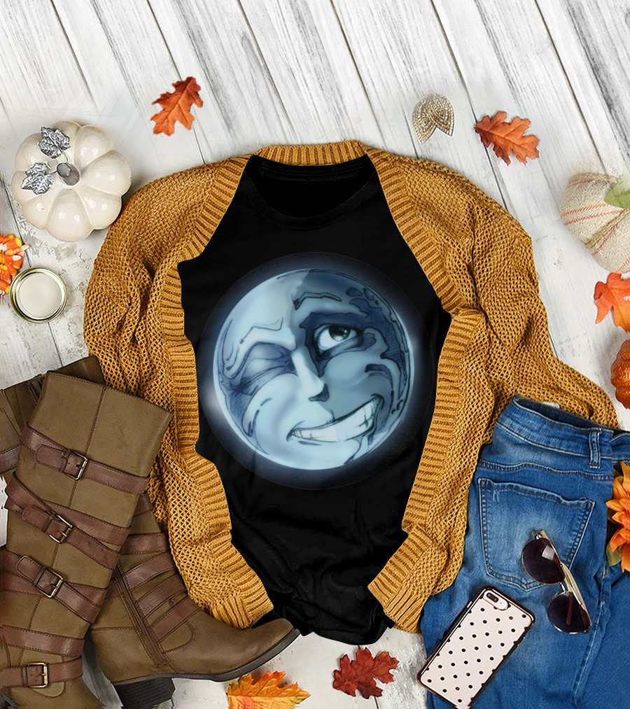 The Man In The Moon Grinning Face T-Shirt