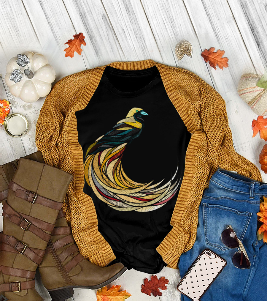 Bird Of Paradise Stained Glass T-Shirt