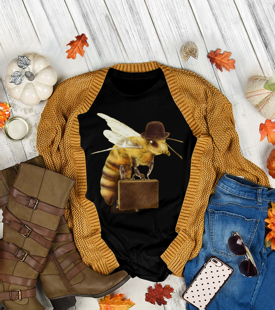 Worker Bee Briefcase Bowler Hat T-Shirt
