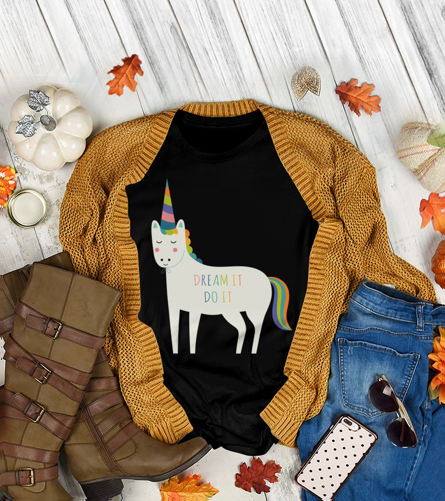 Dream It Do It Rainbow Unicorn T-Shirt