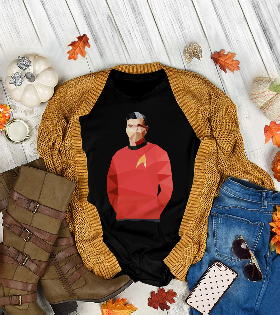 Polygon Heroes Scotty Starfleet Red Uniform Low Poly T-Shirt