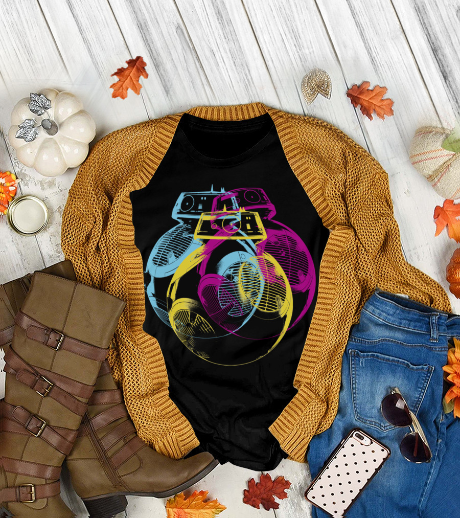 Star Wars Pop Art BB-8 Robot Colors T-Shirt