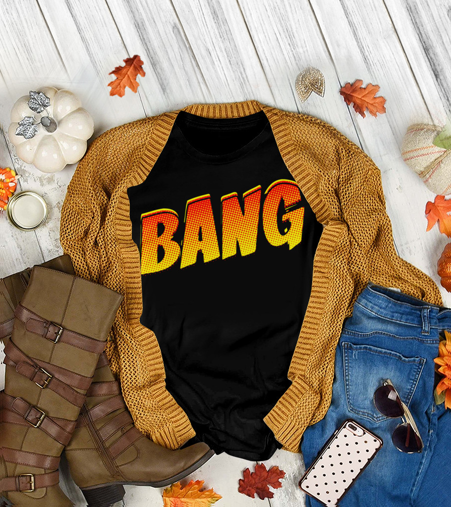 Classic Comic Style Bang Text Pop T-Shirt