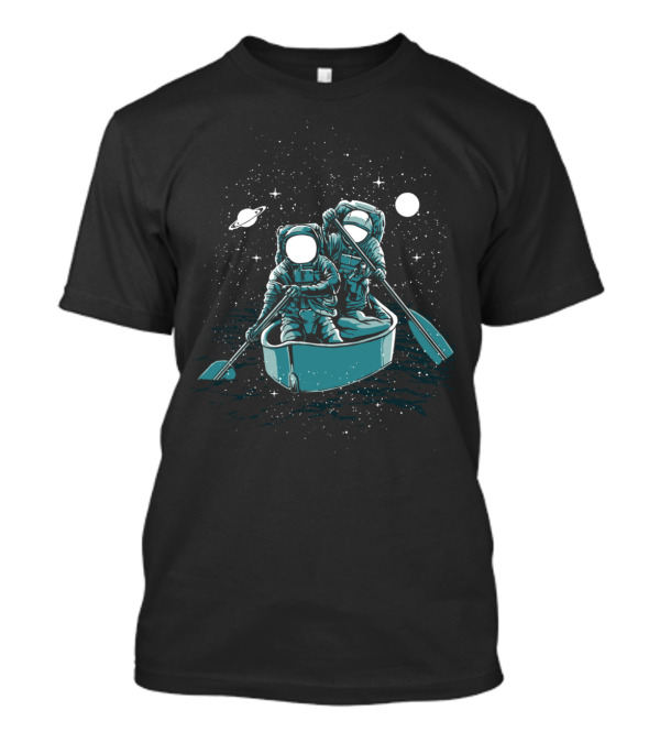 Across The Galaxy Astronauts Rowing In Space Adventure T-Shirt