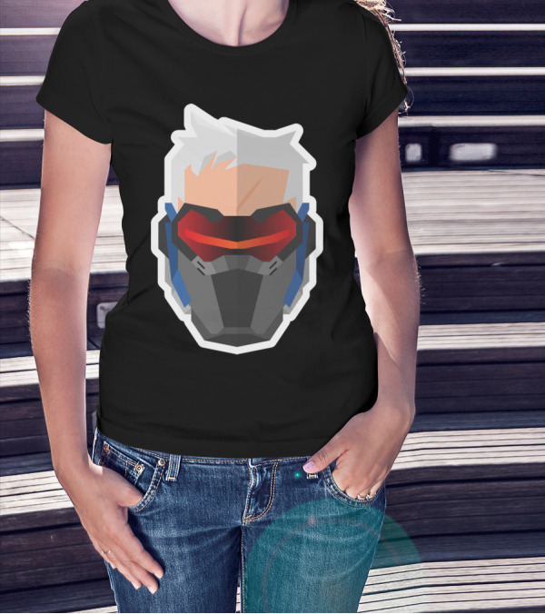 Cyborg Soldier 76 Future Mask Icon Overwatch Hero T-Shirt