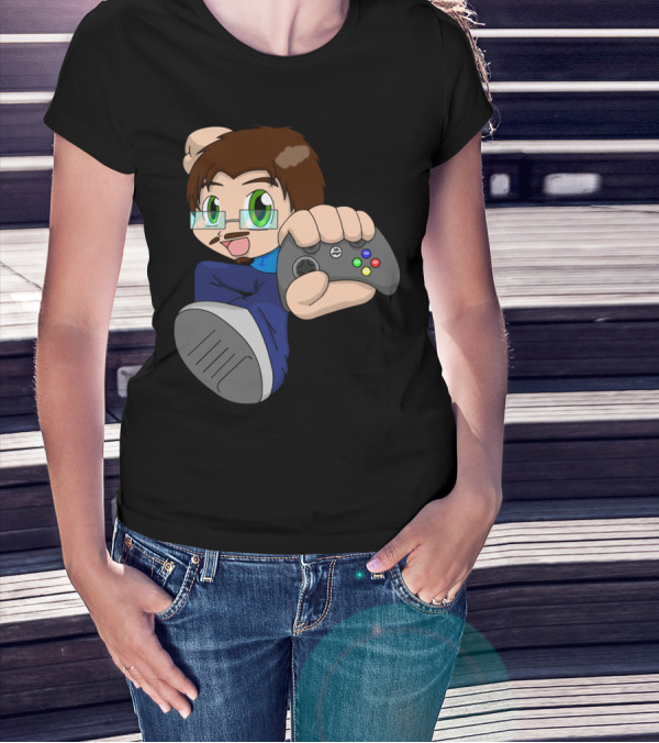 Mini Marcus Gaming Chibi With Xbox Controller T-Shirt