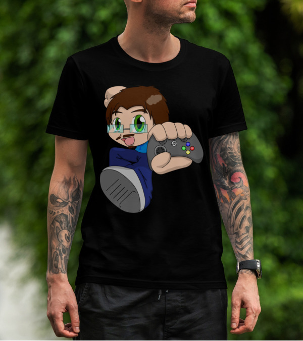 Mini Marcus Gaming Chibi With Xbox Controller T-Shirt
