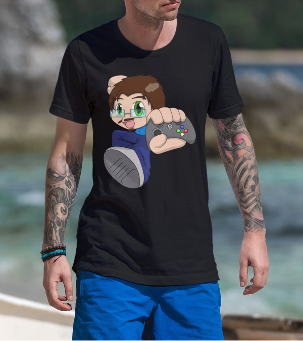 Mini Marcus Gaming Chibi With Xbox Controller T-Shirt