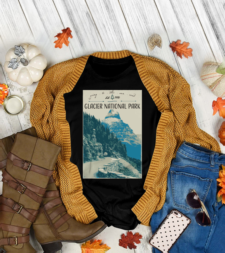 Glacier National Park Going to the Sun Road Est 1910 T-Shirt