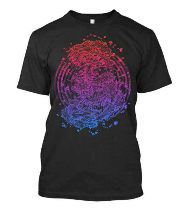 Betta Wave Colorful Flowing Fish T-Shirt