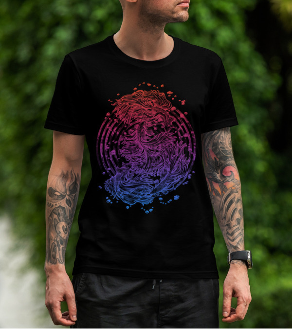 Betta Wave Colorful Flowing Fish T-Shirt
