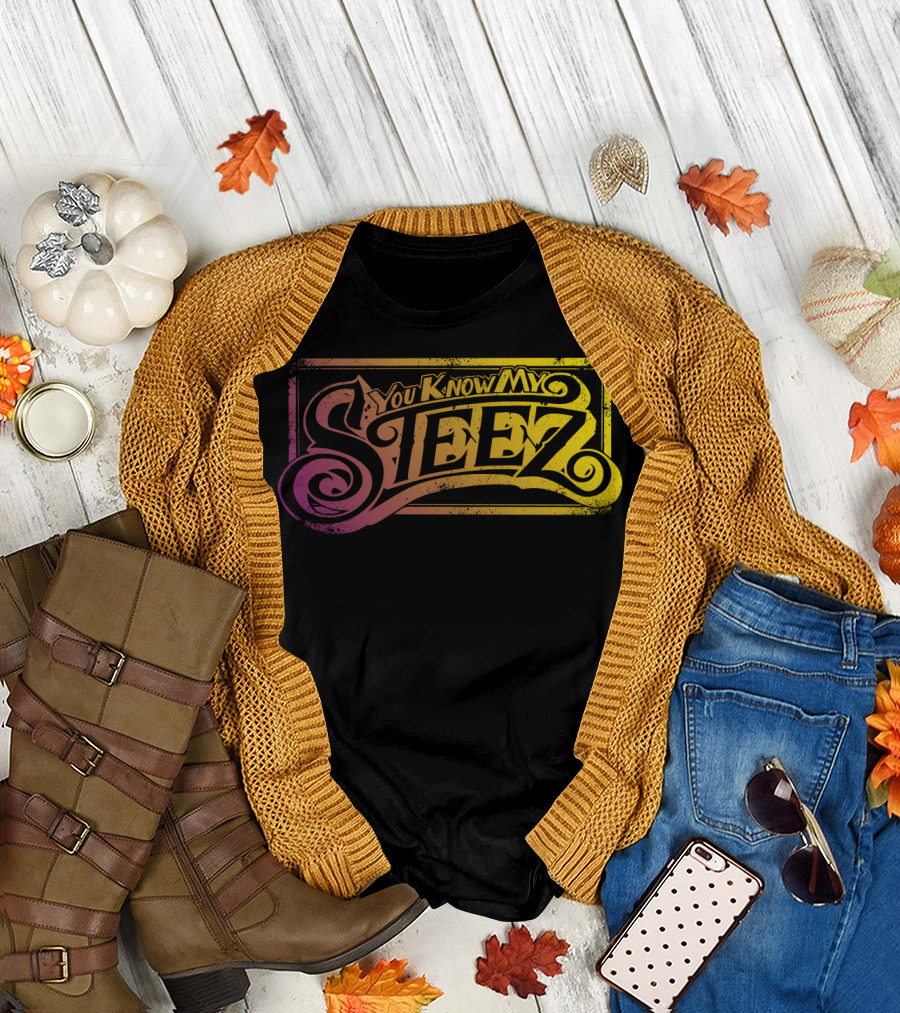You Know My Steez Gradient Retro Typography T-Shirt