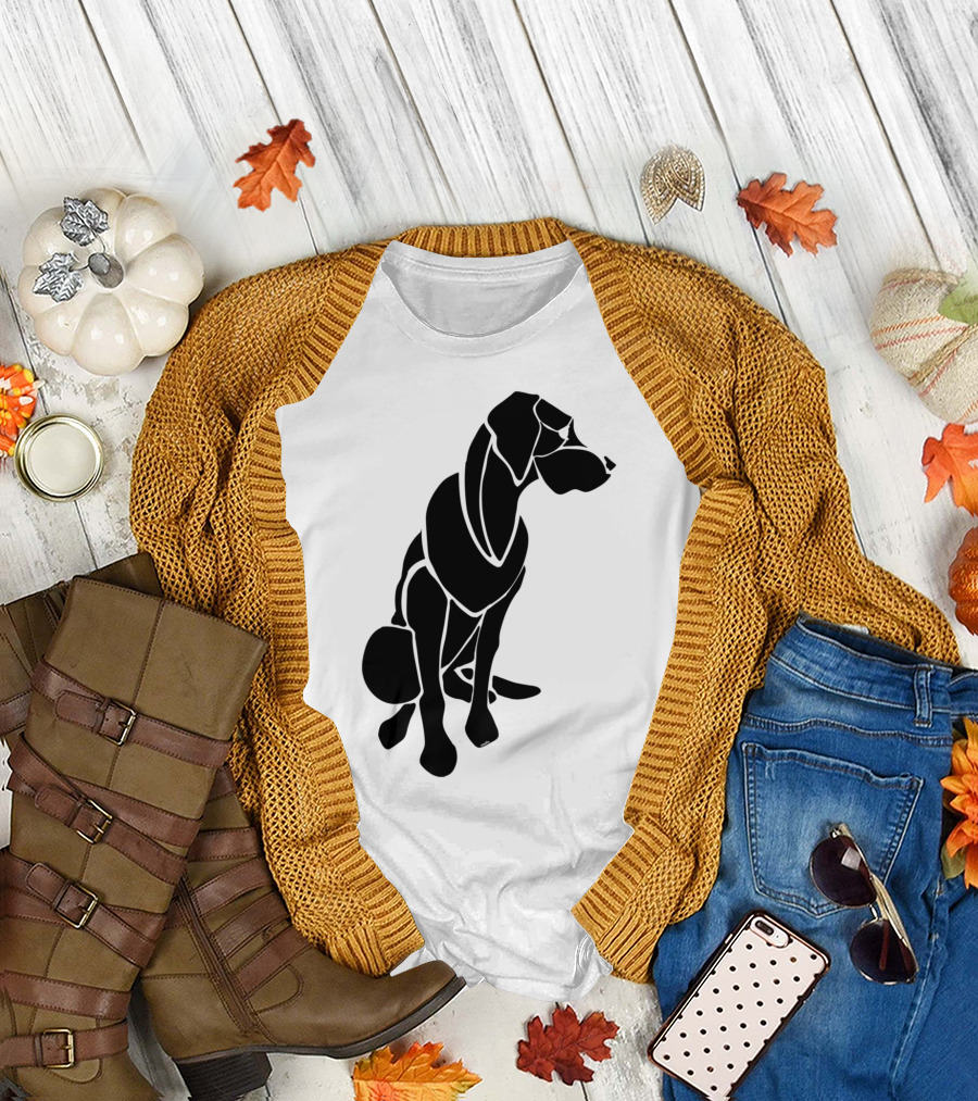 Black Lab Silhouette Dog T-Shirt