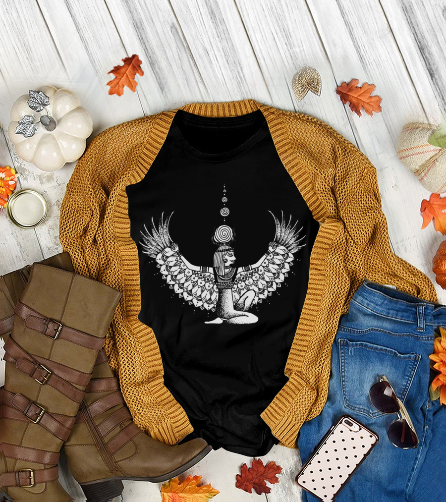 Goddess Isis Winged Mandala T-Shirt