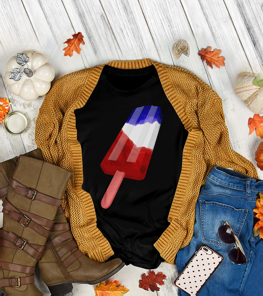 Red White And Blue Popsicle Frozen Treat T-Shirt