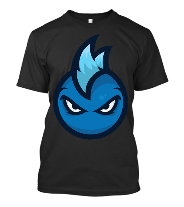 Mohawk Man Brand Only Blue Face With Intense Eyes T-Shirt
