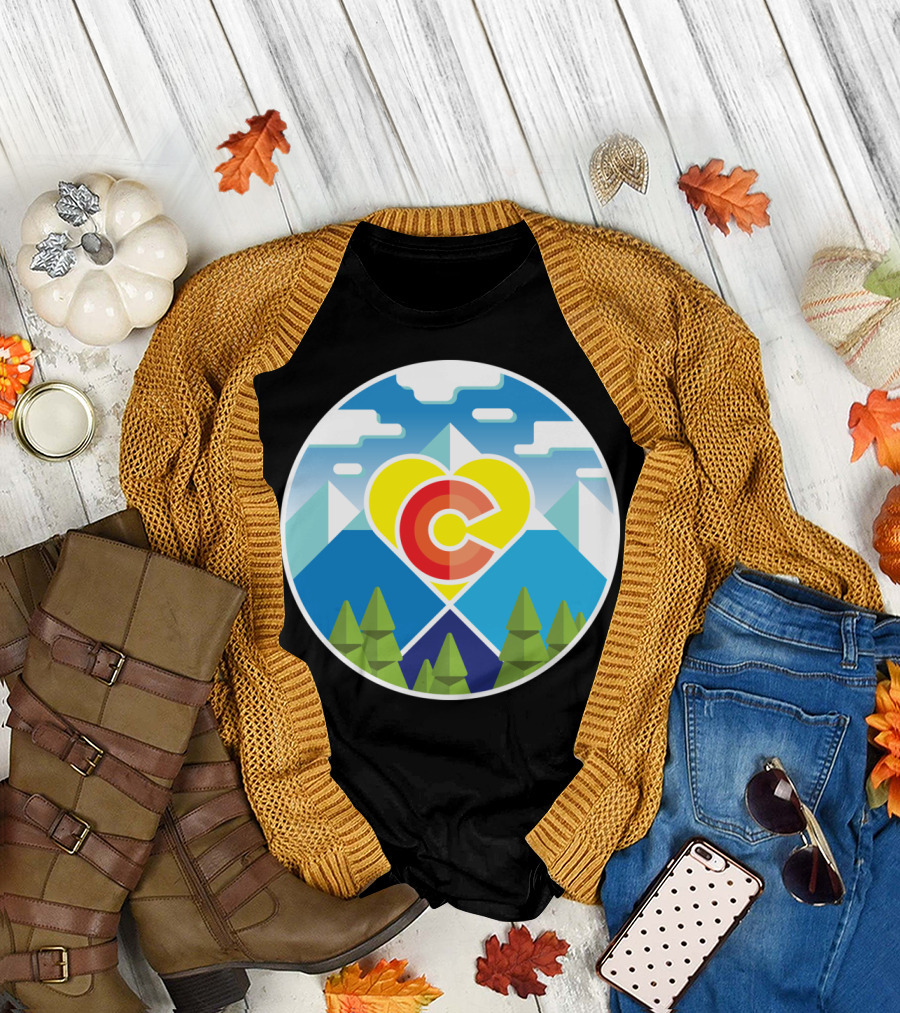CO Is Where The Heart Is Nature Mountains Forest Sky T-Shirt