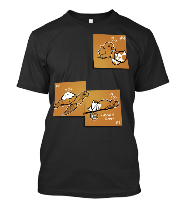 Weird Egg Post It Notes Dinosaur Turtle Chicken Evolution T-Shirt