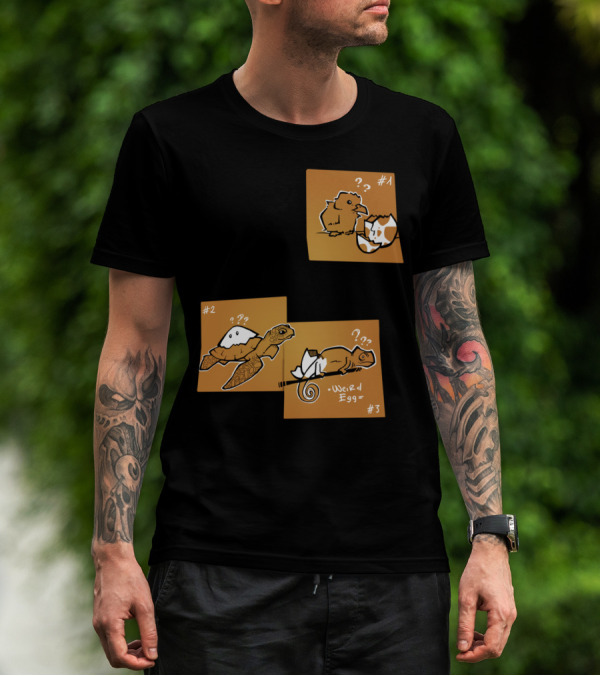 Weird Egg Post It Notes Dinosaur Turtle Chicken Evolution T-Shirt