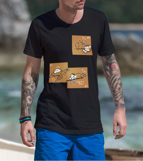 Weird Egg Post It Notes Dinosaur Turtle Chicken Evolution T-Shirt