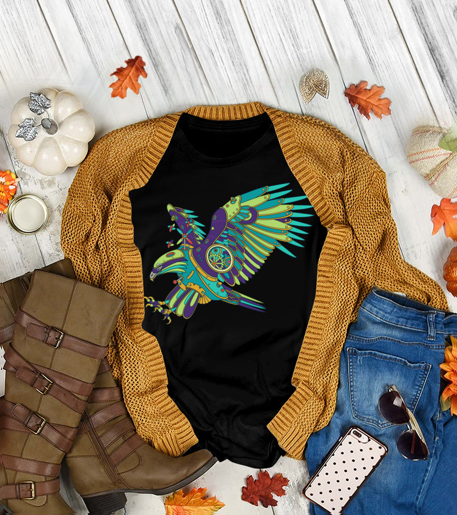 Eagle Cool Wall Art Steampunk Vivid Mechanical T-Shirt