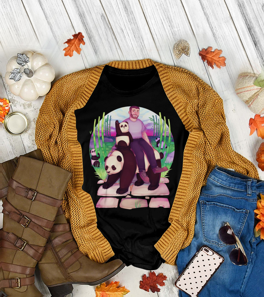 Big Jiggly Panda Adventure with Playful Pandas T-Shirt