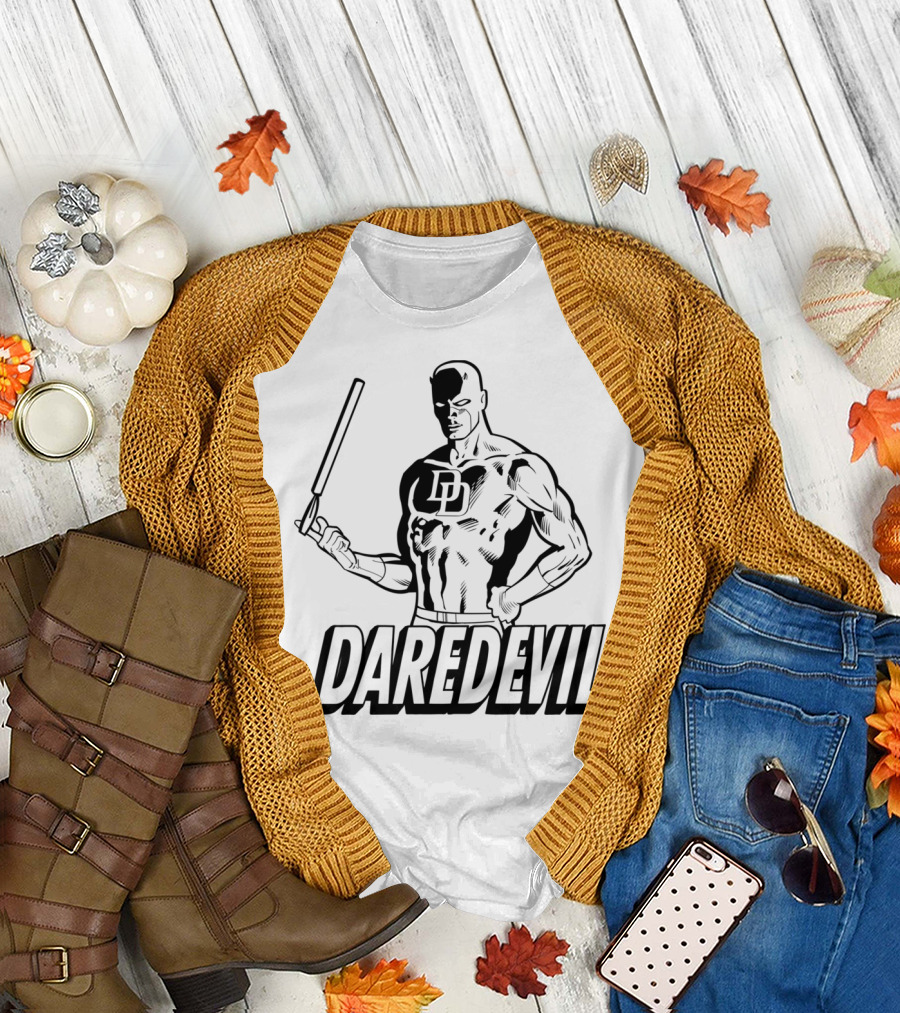 Daredevil Logo Outline Racerb T-Shirt