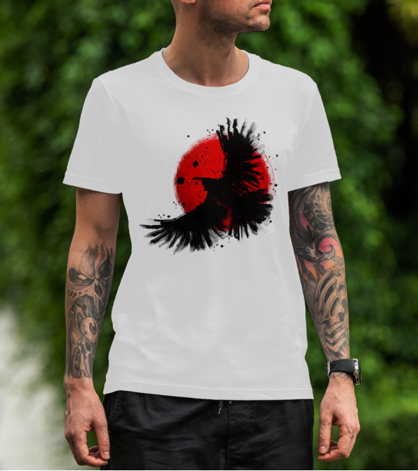 Dark Crow Red Moon T-Shirt