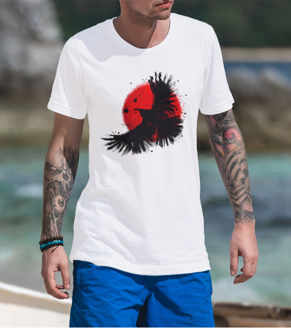 Dark Crow Red Moon T-Shirt