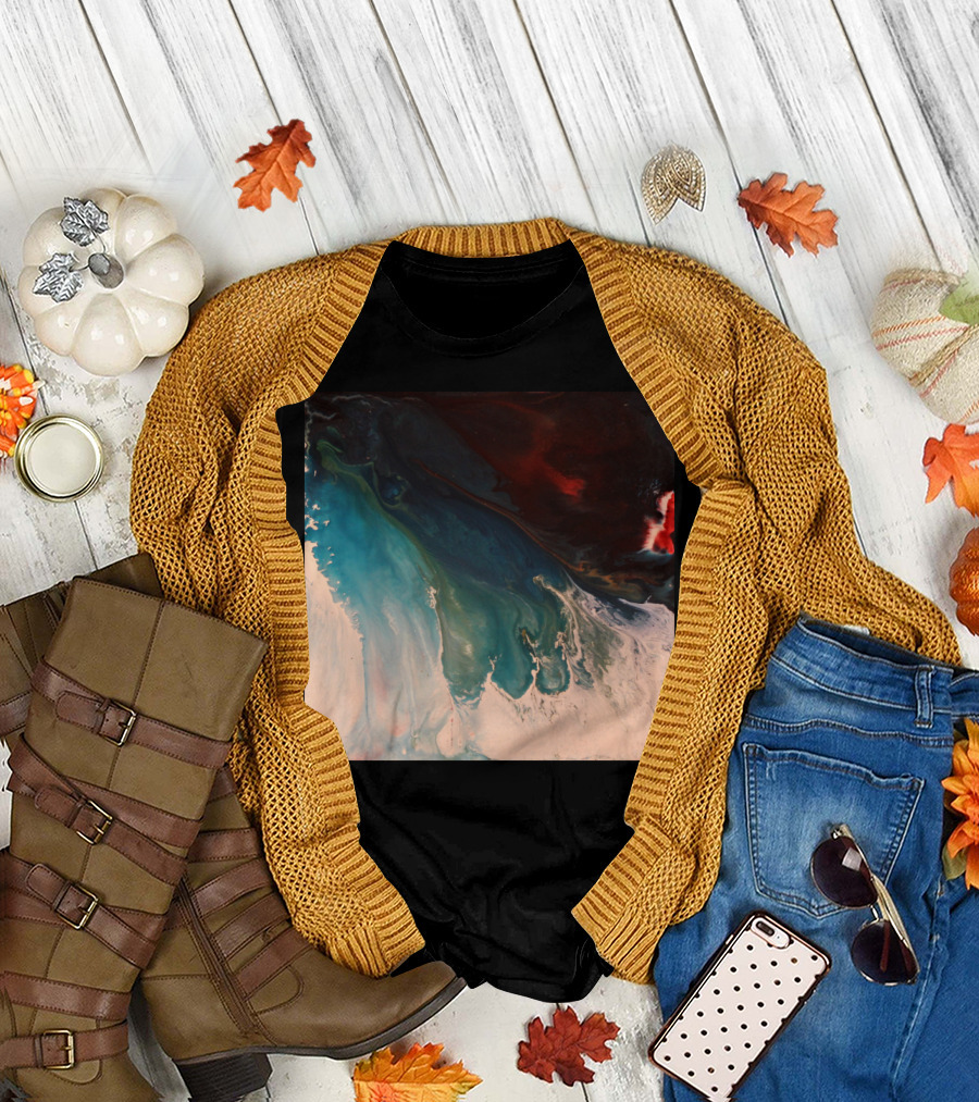 Gravity Waves Abstract Fluid Dynamics T-Shirt