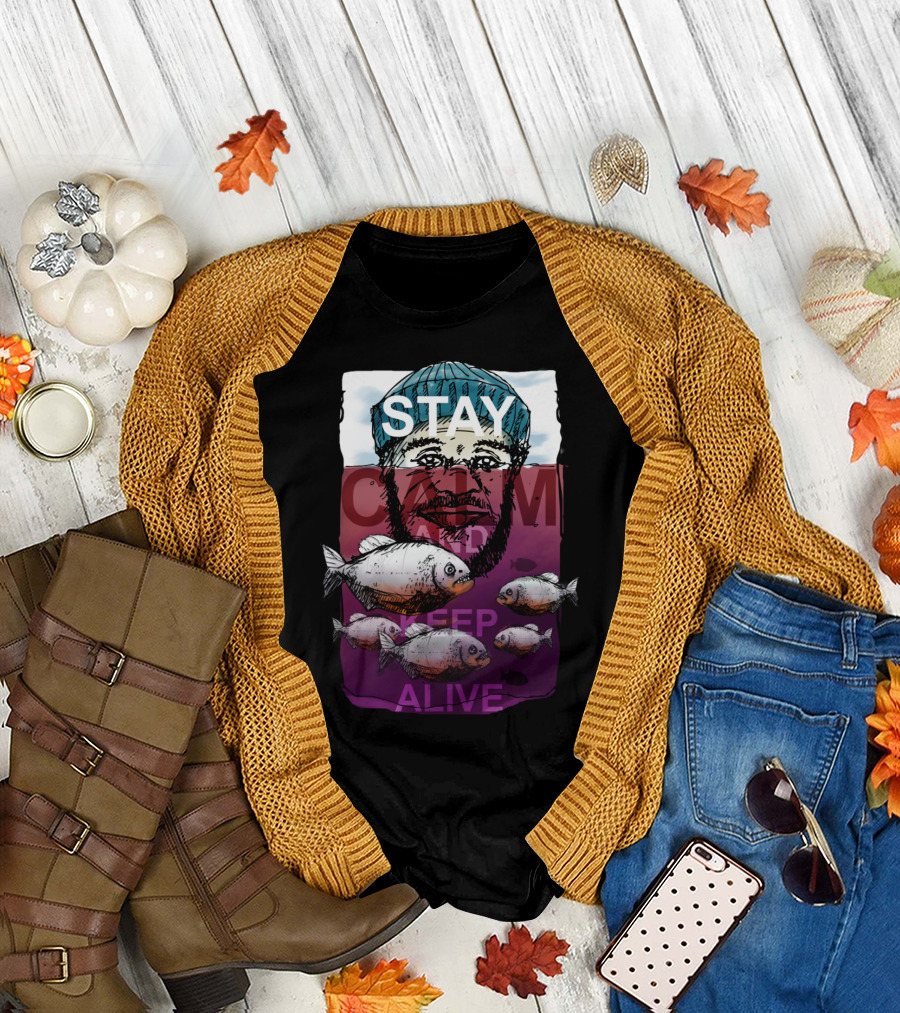 Stay Calm And Keep Alive Diving Fish Sailor T-Shirt