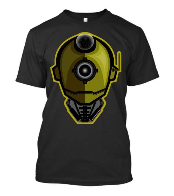 Steampunk Robot Head With Gears And Antenna T-Shirt