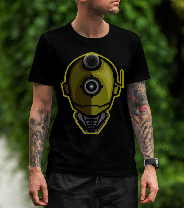 Steampunk Robot Head With Gears And Antenna T-Shirt