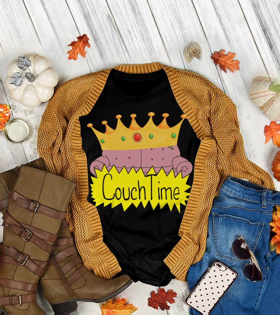 CouchTime Crown Illustration Iconic T-Shirt