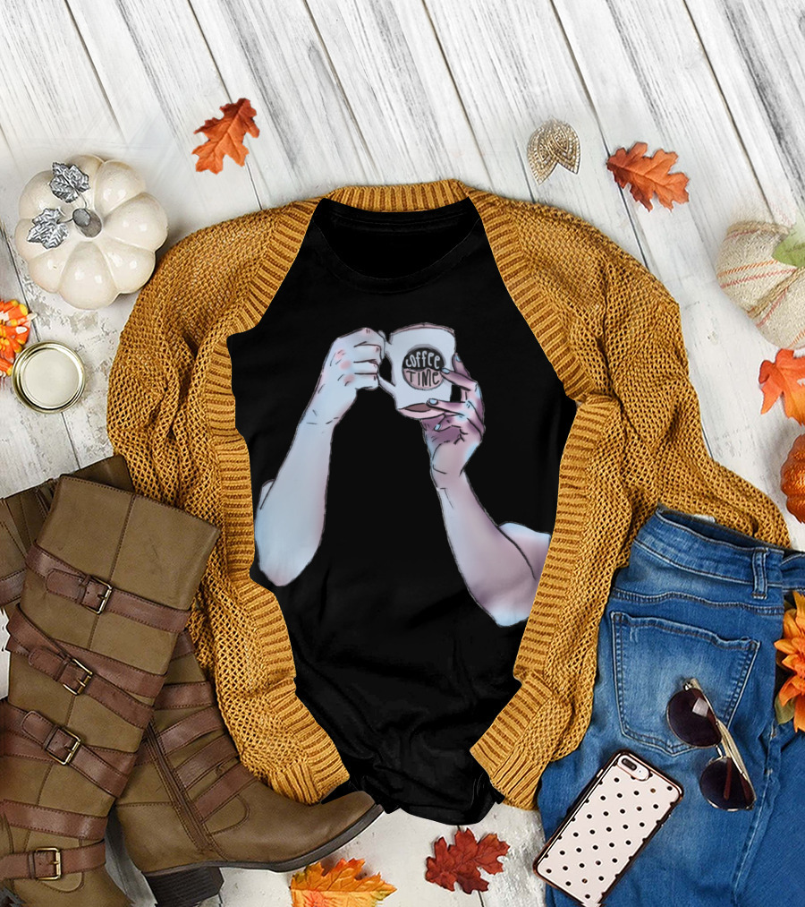 Coffee Time Hands Holding Mug T-Shirt