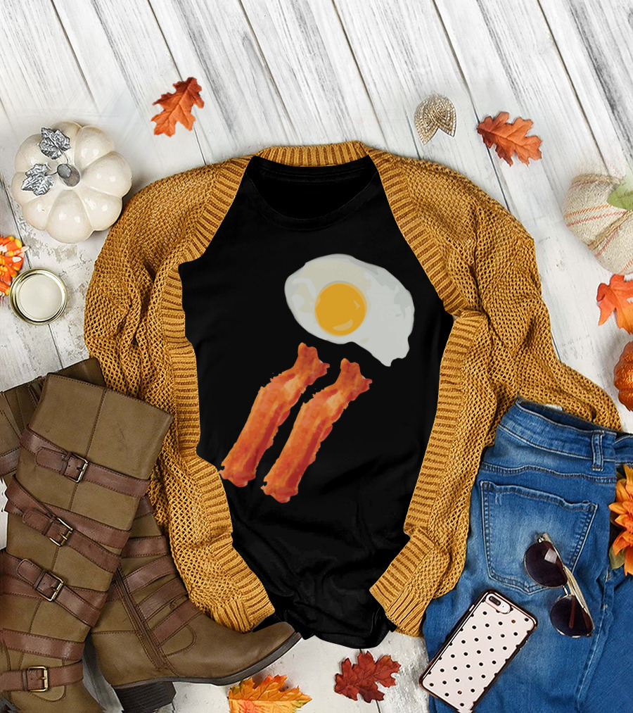 Egg and Bacon Rocket Breakfast Launch T-Shirt