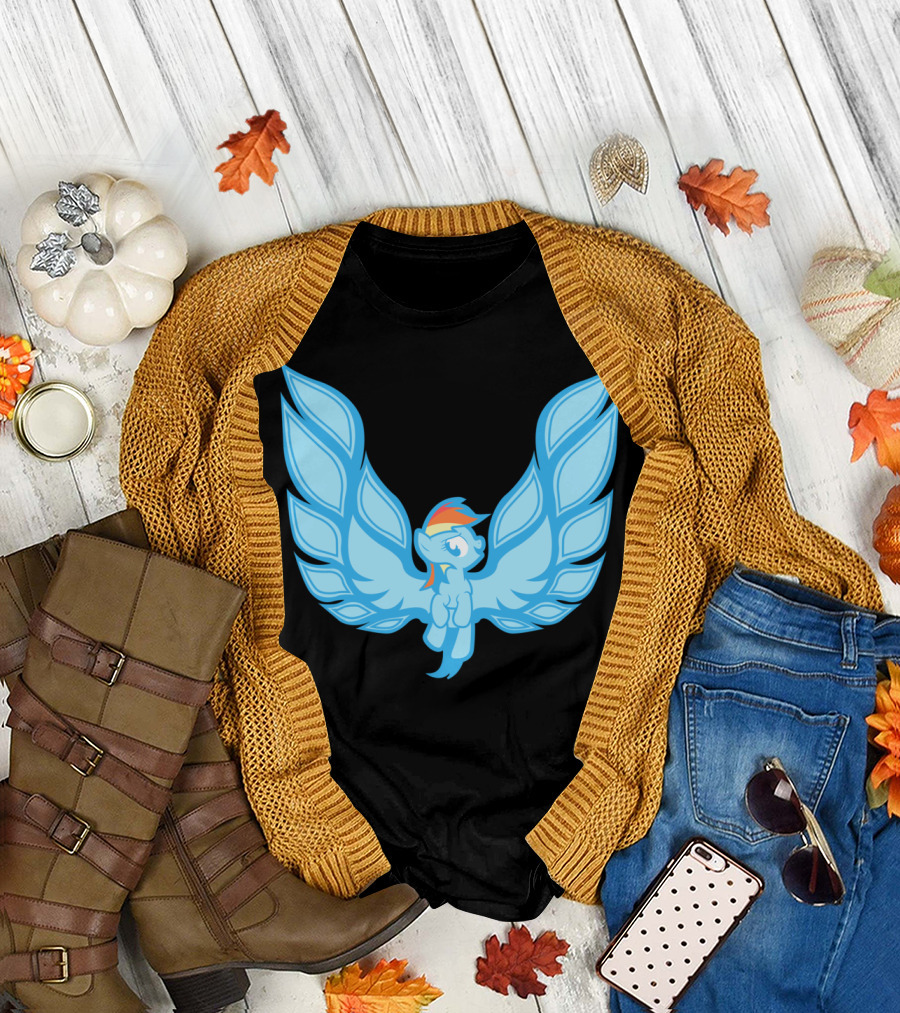 Dash Am Rainbow Winged Pegasus Emblem T-Shirt