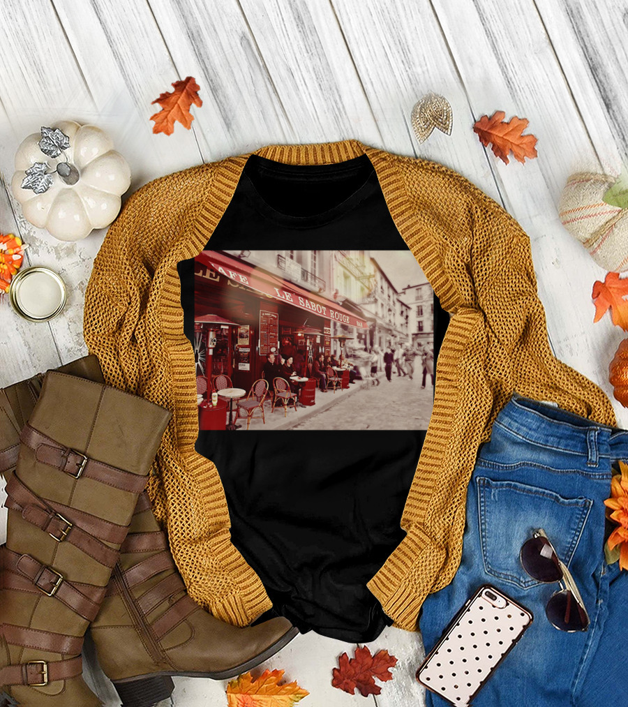 Le Sabot Rouge Cafe Sidewalk Scene T-Shirt