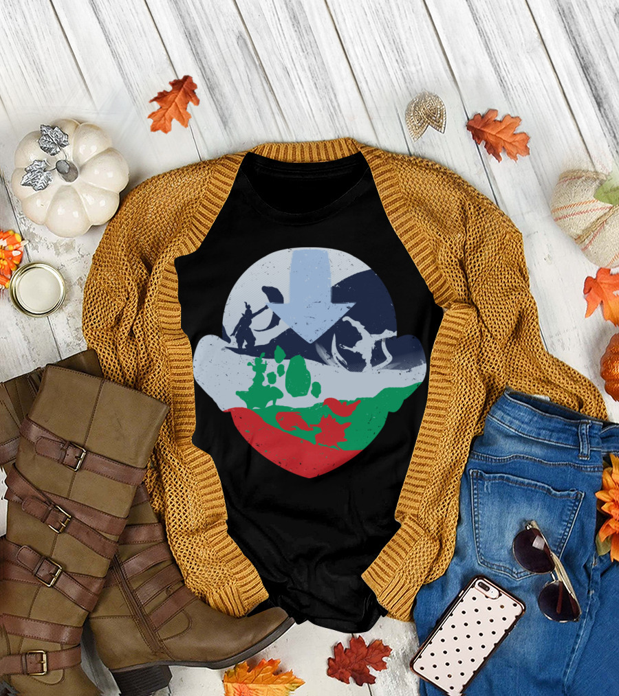 Avatar Elements Within Water Earth Fire Air T-Shirt