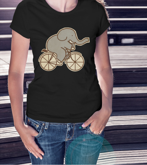 Elephant On Bicycle T-Shirt