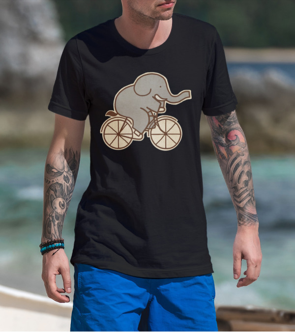 Elephant On Bicycle T-Shirt