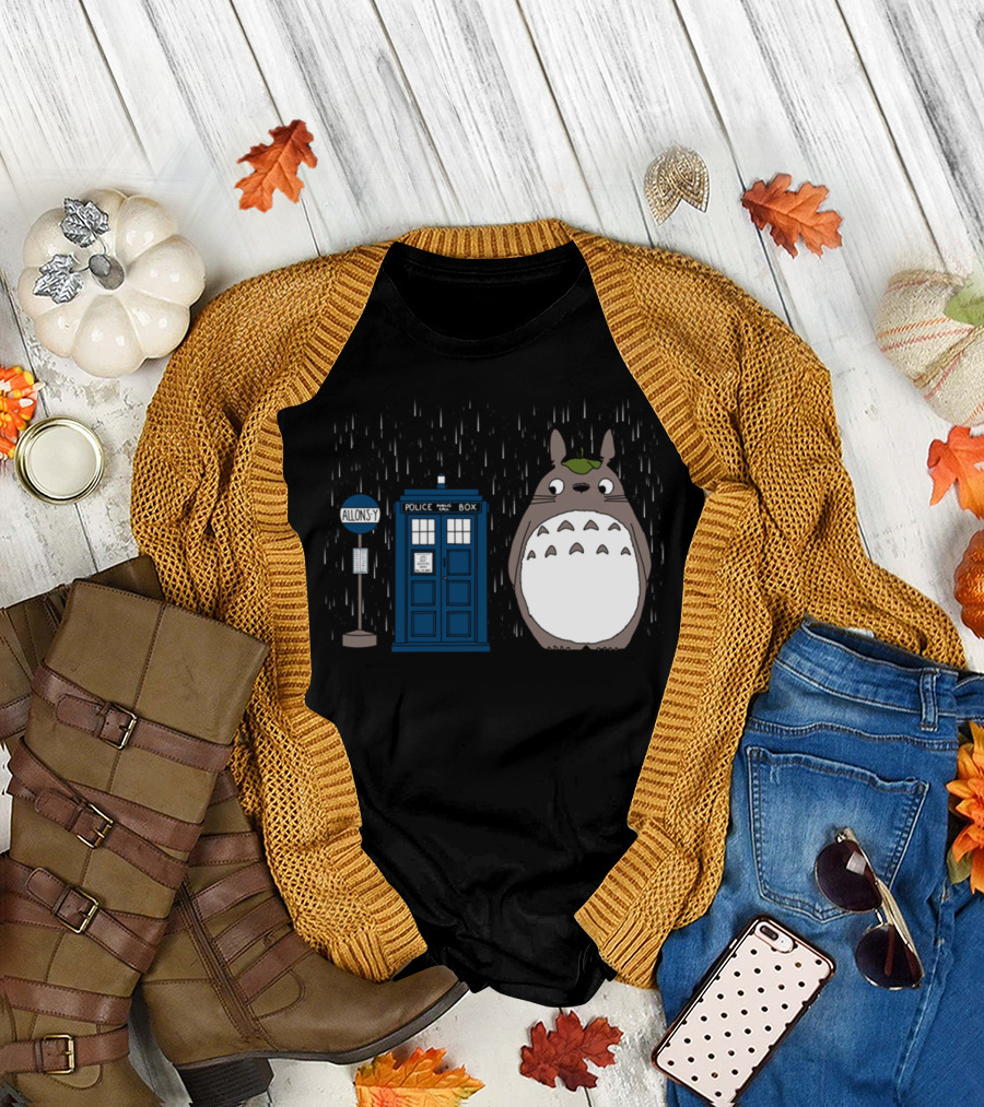 Allons Y Totoro Police Box T-Shirt