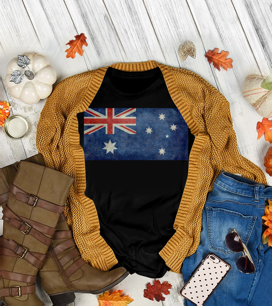 Vintage Style Australian Flag T-Shirt